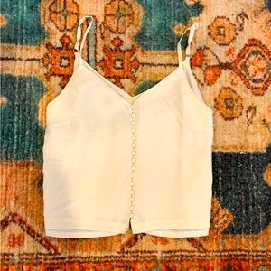 Madewell silk button front cami